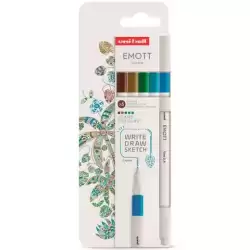 302422262 UNIBALL EMOTT ROTULADORES DE ESCRITURA Y DIBUJO COLORES TROPICALES ESTUCHE 5 UD