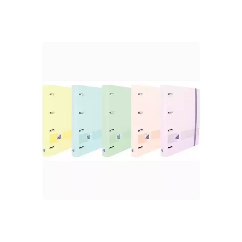 400160744 OXFORD LIVE & GO CARPETA 4 ANILLAS 35MM EUROPEANBINDER A4+ POLYFOAM C/RECAMBIO 1 LÍNEA C/SURTIDOS PASTEL