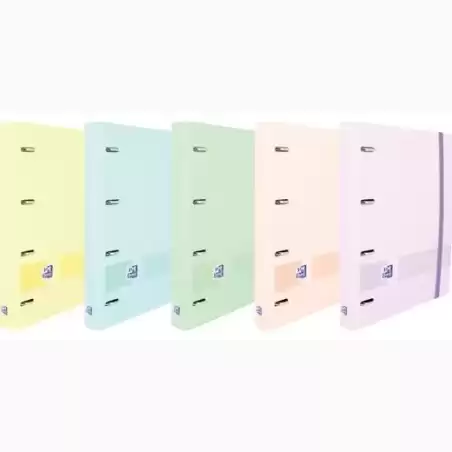 400160744 OXFORD LIVE & GO CARPETA 4 ANILLAS 35MM EUROPEANBINDER A4+ POLYFOAM C/RECAMBIO 1 LÍNEA C/SURTIDOS PASTEL