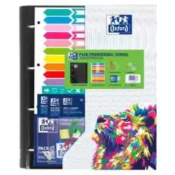 400187784 OXFORD CARPETA ANILLAS EUROPEANBINDER CLASSIC 4X35MM C/RECAMBIO A4+ 5X5MM T/EXTRADURAS C/SURTIDOS VIVOS