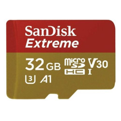 SDSQXAF-032G-GN6 SANDISK TARJETA DE MEMORIA EXTREME MICROSD XC UHS-I 32GB CLASE 10 160MBS C/ADAPTADOR
