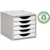 4005 BL PS ARCHIVO 2000 MÓDULO ORGANIZADOR ECOGREEN SOBREMESA 5 CAJONES 340X270X260 RECICLADO BLANCO PASTEL