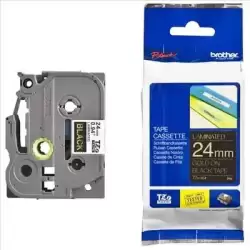 TZE354 BROTHER CINTA ROTULADORA LAMINADA TEXTO DORADO SOBRE NEGRO - 24MMX8M