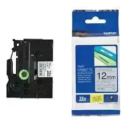 TZEM931 BROTHER CINTA ROTULADORA LAMINADA TEXTO NEGRO SOBRE PLATA MATE - 12MMX8M