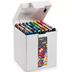 45243 CARIOCA PLUS SKETCH MARKER DOBLE PUNTA CINCEL/PINCEL COLORES SURTIDOS CAJA PREMIUM 80 UD