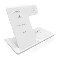 ASCH-15W3WC044-W AISENS CARGADOR INALAMBRICO USB-C 3 EN 1 DE 15W MOVIL