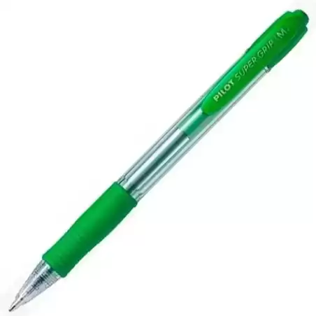BPGP-10R-M-G PILOT BOLÍGRAFO SUPERGRIP M VERDE CUERPO VERDE