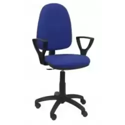 04CPBALI229BGOLF PIQUERAS Y CRESPO SILLA AYNA GIRATORIA C.PERMANENTE BRAZOS FIJOS TEJIDO BALI AZUL