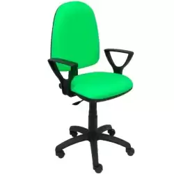 04CPBALI22BGOLF PIQUERAS Y CRESPO SILLA AYNA GIRATORIA C.PERMANENTE BRAZOS FIJOS TEJIDO BALI VERDE PISTACHO