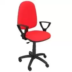 04CPBALI350BGOLF PIQUERAS Y CRESPO SILLA AYNA GIRATORIA C.PERMANENTE BRAZOS FIJOS TEJIDO BALI ROJO