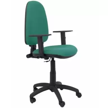 04CPBALI456B10 PIQUERAS Y CRESPO SILLA AYNA GIRATORIA C.PERMANENTE BRAZOS REGULABLES TEJIDO BALI VERDE