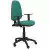 04CPBALI456B10 PIQUERAS Y CRESPO SILLA AYNA GIRATORIA C.PERMANENTE BRAZOS REGULABLES TEJIDO BALI VERDE