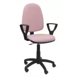 04CPBALI710BGOLF PIQUERAS Y CRESPO SILLA AYNA GIRATORIA C.PERMANENTE BRAZOS FIJOS TEJIDO BALI ROSA PALO