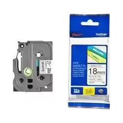 TZE241 BROTHER CINTA ROTULADORA LAMINADA TEXTO NEGRO SOBRE BLANCO - 18MMX8M