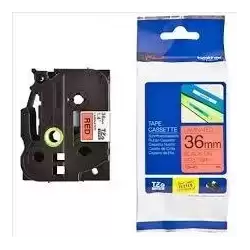 TZE461 BROTHER CINTA ROTULADORA LAMINADA TEXTO NEGRO SOBRE ROJO - 36MMX8M