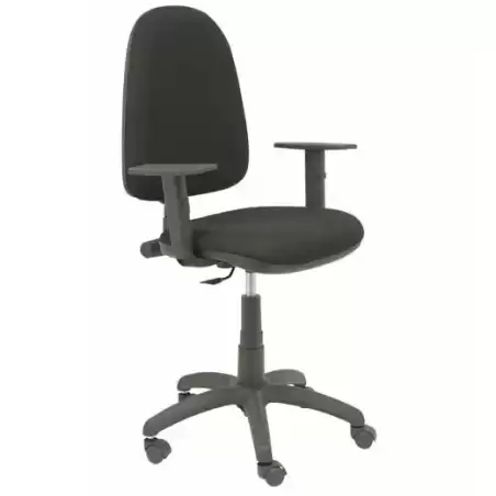 04CPBALI840B10 PIQUERAS Y CRESPO SILLA AYNA GIRATORIA C.PERMANENTE BRAZOS REGULABLES TEJIDO BALI NEGRO
