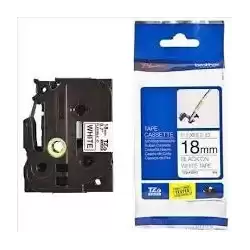 TZEFX241 BROTHER CINTA ROTULADORA LAMINADA FLEXIBLE TEXTO NEGRO SOBRE BLANCO - 18MMX8M