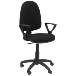 04CPBALI840BGOLFRF PIQUERAS Y CRESPO SILLA AYNA GIRATORIA BRAZOS FIJOS RUEDAS AUTOFRENANTES BALI NEGRO