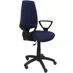 14CPBALI200BGOLFRP PIQUERAS Y CRESPO SILLA ELCHE GIRATORIA CP BRAZOS FIJOS RUEDAS DE PARQUÉ TEJIDO BALI AZUL MARINO