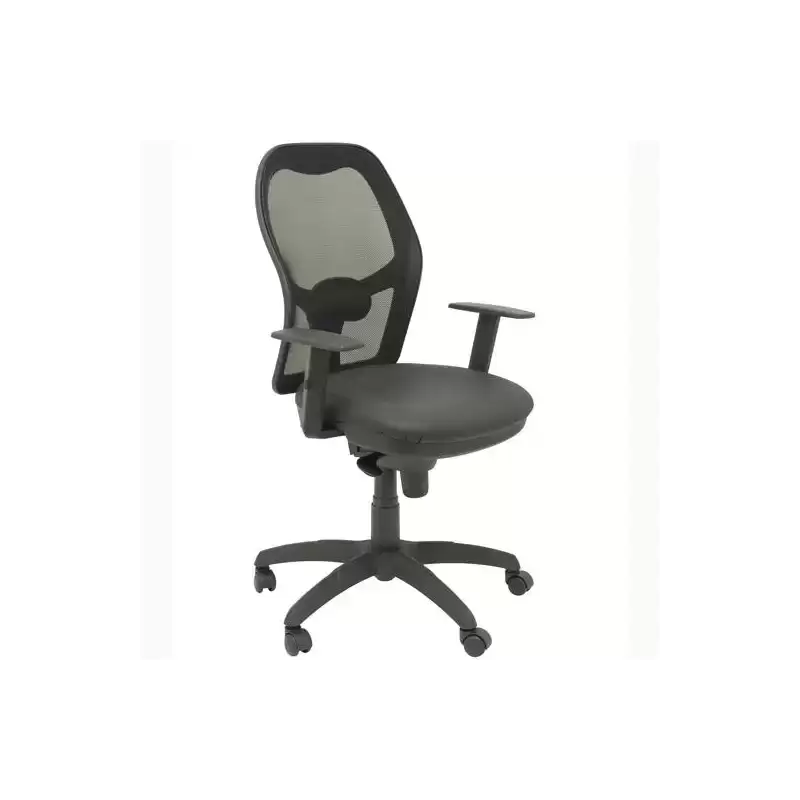 15SNSPNE PIQUERAS Y CRESPO SILLA JORQUERA GIRATORIA SINCRO BRAZOS REG. RESPALDO MALLA ASIENTO SIMILPIEL NEGRO
