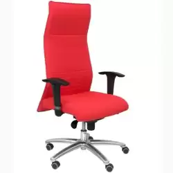206SBALI350 PIQUERAS Y CRESPO SILLÓN ALBACETE ASIENTO Y RESPALDO TAPIZADOS EN TEJIDO BALI COLOR ROJO