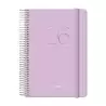 12574-2026 DOHE AGENDA ANUAL GLOSS ESPIRAL 12.5X18CM DP CIERRE C/GOMA MORADO 2026