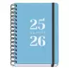 52030 DOHE AGENDA ESCOLAR GRAMMAR A5 ESPIRAL DOBLE DP TAPA PP AZUL 2025-2026