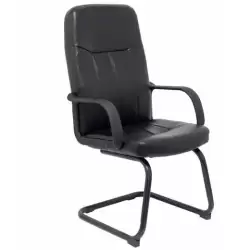 262SPNE PIQUERAS Y CRESPO SILLÓN VILLA CONFIDENTE PATÍN SIMILPIEL NEGRO