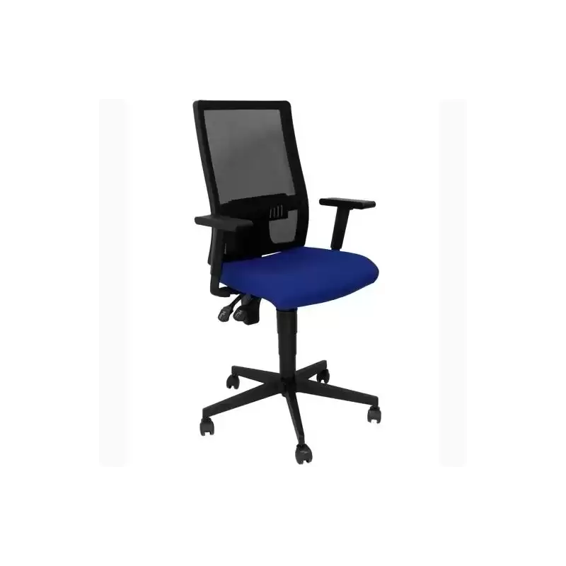 276DSBALI229 PIQUERAS Y CRESPO SILLA TAKTIK GIRATORIA CP BRAZOS/R RESPALDO DE MALLA NEGRO Y ASIENTO BALI AZUL