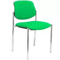 27CRBALI15 PIQUERAS Y CRESPO SILLA FIJA STYL SIN BRAZOS CHASIS CROMO TEJIDO BALI VERDE