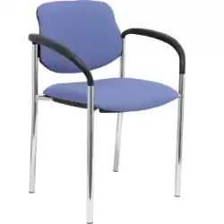 27CRBALI261CB PIQUERAS Y CRESPO SILLA FIJA STYL B/FIJOS CHASIS CROMO TEJIDO BALI AZUL CLARO