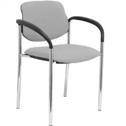 27CRBALI40CB PIQUERAS Y CRESPO SILLA FIJA STYL B/FIJOS CHASIS CROMO TEJIDO BALI GRIS