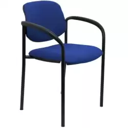 27NBALI229CB PIQUERAS Y CRESPO SILLA FIJA STYL B/FIJOS CHASIS NEGRO TEJIDO BALI AZUL