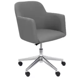 353GE600CRRF PIQUERAS Y CRESPO SILLÓN ATHENA GIRATORIO TAPIZADO ERA GRIS