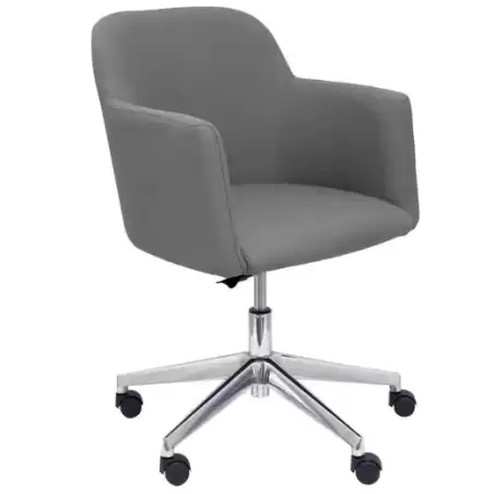 353GE600CRRF PIQUERAS Y CRESPO SILLÓN ATHENA GIRATORIO TAPIZADO ERA GRIS