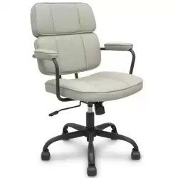 518BSP25RN PIQUERAS Y CRESPO SILLA OPTI518 GIRATORIA BASCULANTE BRAZOS FIJOS TAPIZADO SIMILPIEL BEIGE