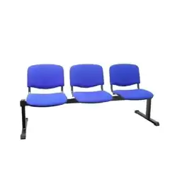 B3ARAN229 PIQUERAS Y CRESPO BANCADA ISO 3 PLAZAS TAPIZADO ARAN AZUL