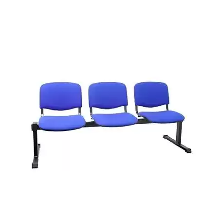 B3ARAN229 PIQUERAS Y CRESPO BANCADA ISO 3 PLAZAS TAPIZADO ARAN AZUL