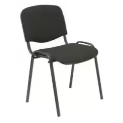 PACK426ARAN840 PIQUERAS Y CRESPO PACK DE 4 SILLAS FIJAS APILABLES ISO TAPIZADA ARAN NEGRO