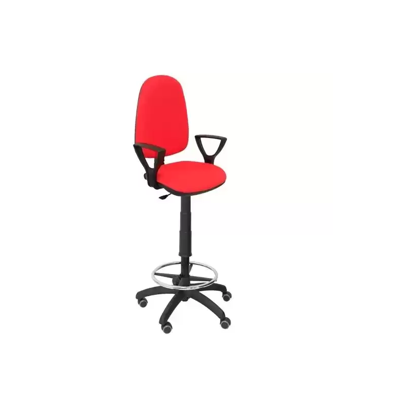 T04CPBALI350BGOLFRP PIQUERAS Y CRESPO TABURETE AYNA GIRATORIO CP ARO REPOSAPIÉS B/FIJOS RUEDAS DE PARQUÉ TEJIDO BALI ROJO