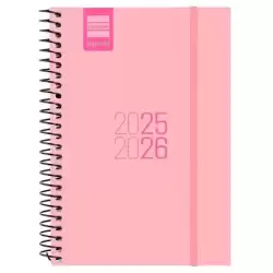 633480226 FINOCAM AGENDA PARA ESTUDIANTES ESPIRAL E8 - 120X171MM SVH ROSA 2025-2026