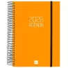 742912926 FINOCAM AGENDA ESPIRAL OPAQUE E10-155X212MM 1DP TAPA PP NARANJA 2026