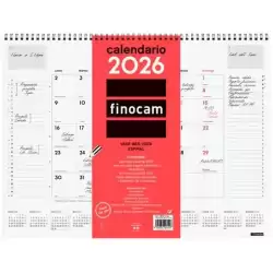 781310026 FINOCAM VADE CALENDARIO ESPIRAL SOBREMESA 420X310MM MV NEUTRO 2026