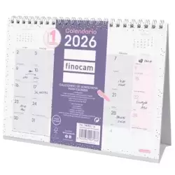 787022726 FINOCAM CALENDARIO DE SOBREMESA PARA ESCRIBIR S-210X150MM MV CHIC MORADO 2026