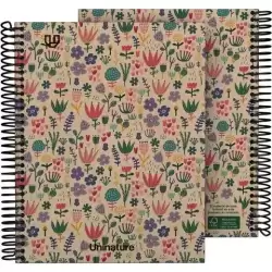 88510004 GRAFOPLÁS CUADERNO ESPIRAL A5 80H 4X4 90GR KRAFT Y CARTÓN RECICLADO UNINATURE HOLANDA