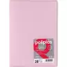 01451293 GRAFOPLÁS CARPETA CON FUNDAS POLIPLÁS SOLDADAS FOLIO 20 FUNDAS PP SEMIRÍGIDO TRANSLÚCIDO ROSA SOFT
