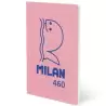 57252G24P460 MILAN LIBRETA GRAPADA A5 24H PAPEL BLANCO 95GR LÍNEA 7MM COLECCIÓN 460 SINCE 1918 ROSA