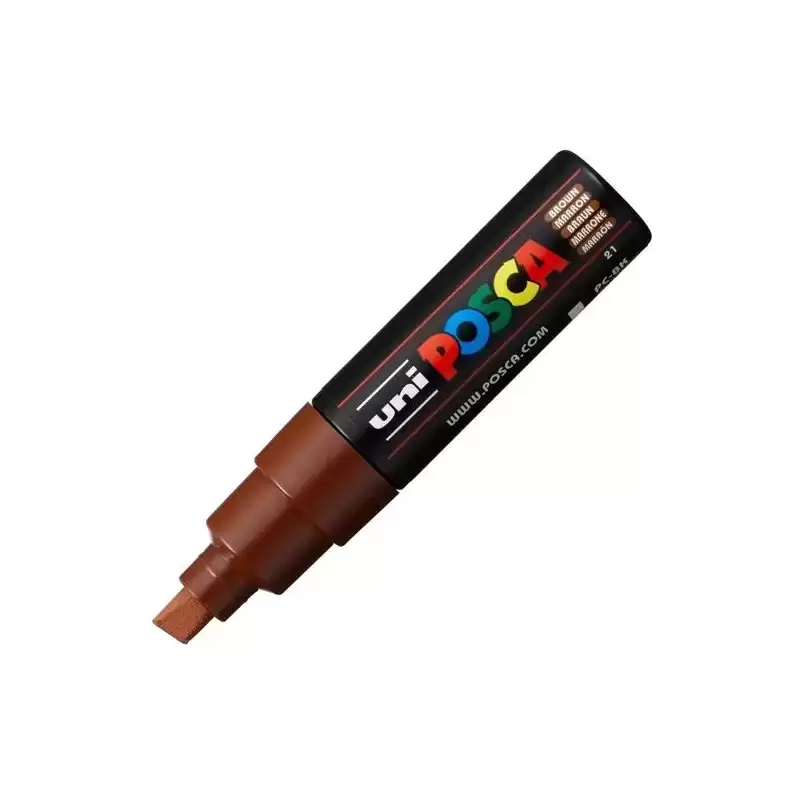 300541000 POSCA MARCADOR  PC-8K NO PERMANENTE PUNTA BISELADA 8.0MM MARRÓN
