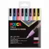 302422319 POSCA MARCADOR  PC-3M/8C NO PERMANENTE PUNTA FINA 0.9MM-1.3MM COLORES SURTIDOS PASTEL -8U-