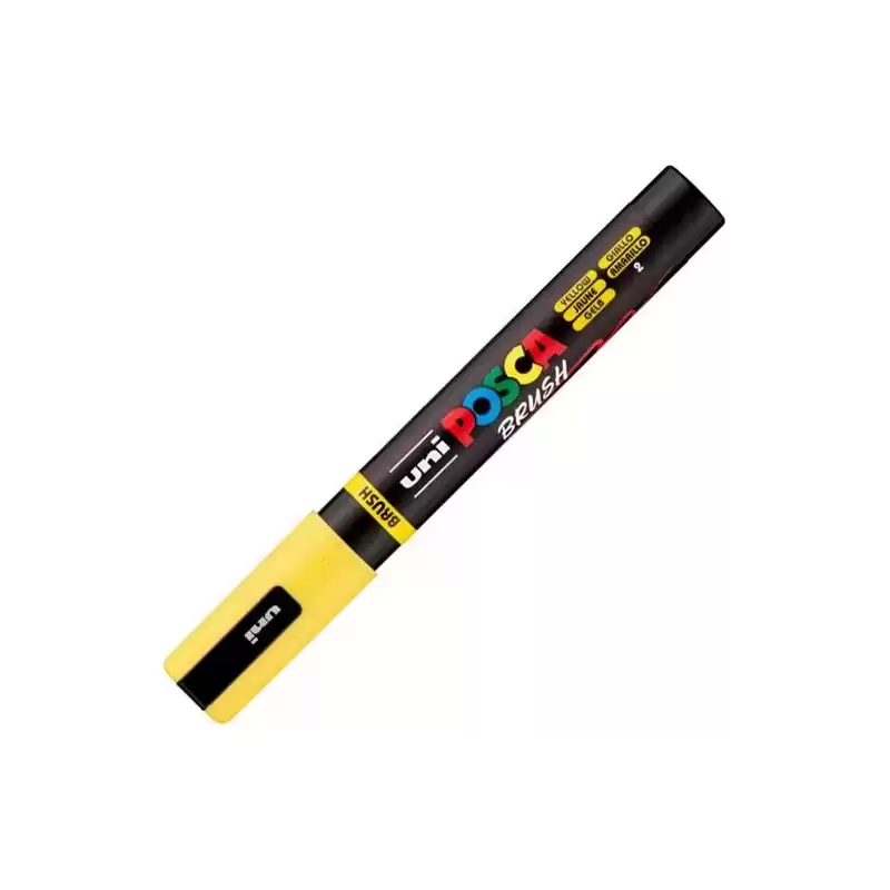 311746000 POSCA MARCADOR PC-5BR BRUSH PUNTA M SEMIFLEXIBLE AMARILLO